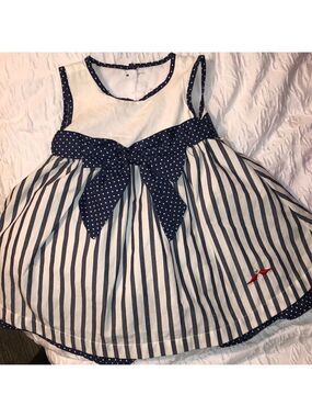 GIRLS Size 6/9M Lilybird striped dress with bow